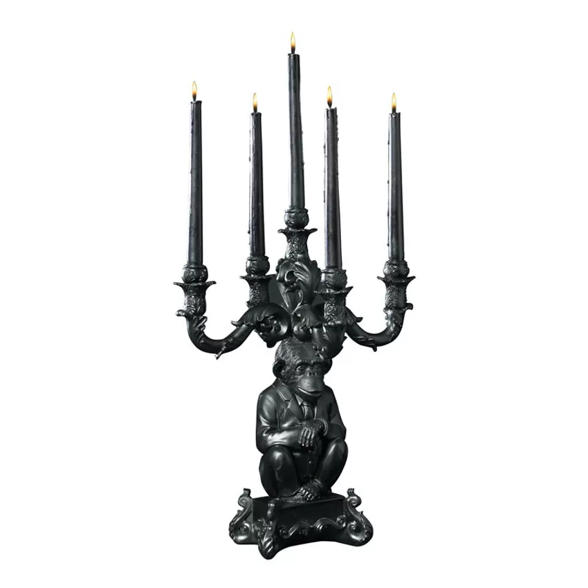 SELETTI - Burlesque, The Wise Chimpanzee - candelabro 5 braccia