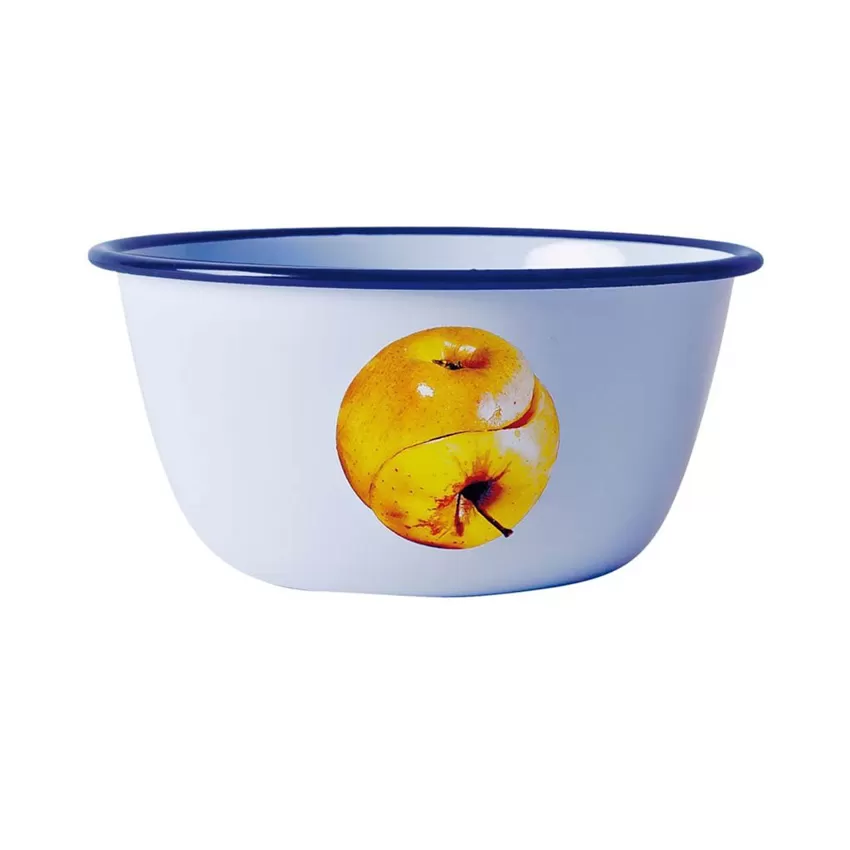 Ciotola in metallo smaltato "Apple" - Toiletpaper - Seletti