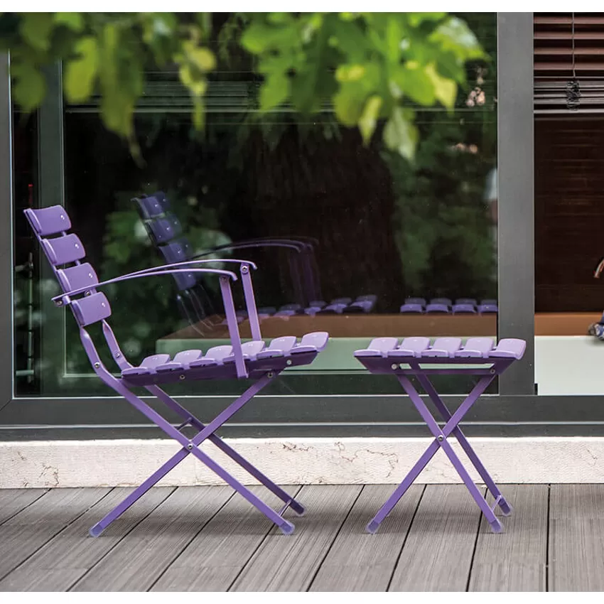 Arc En Ciel - tavolo rettangolare pieghevole 110x70 - EMU - immagine 2