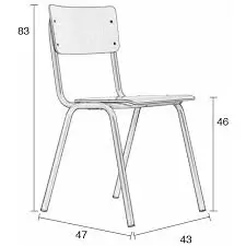 Back To School Matte (set da 4 pcs) - Sedia impilabile - Zuiver - immagine 12