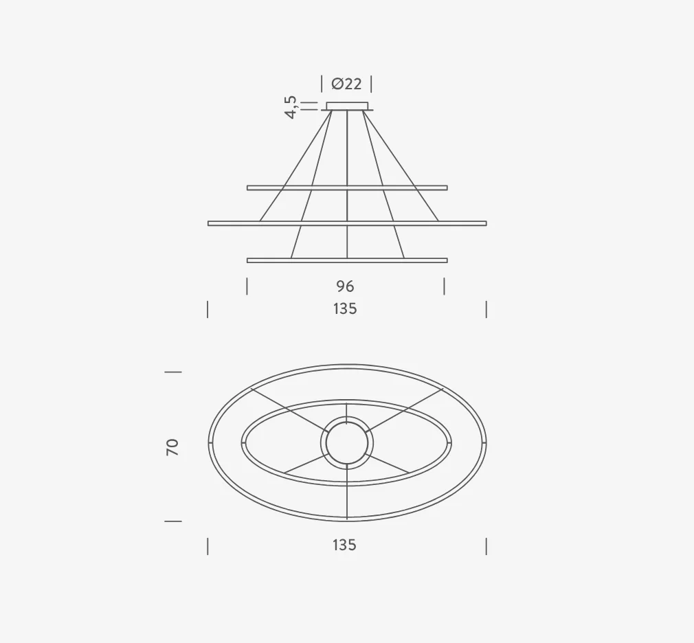 Ellisse Triple - Lampada a sospensione - Nemo Lighting - immagine 4